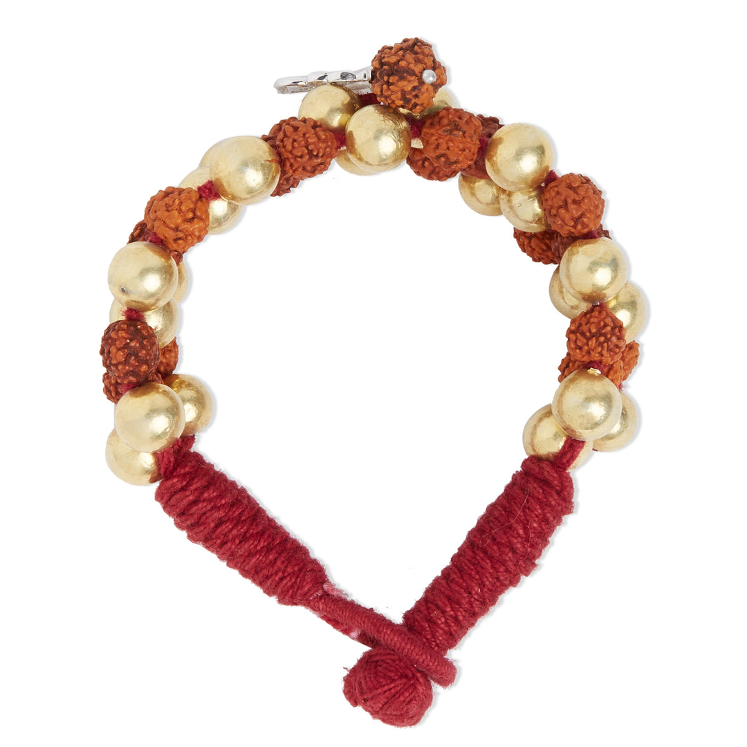 Ganesha Rudraksha Gold Bracelet