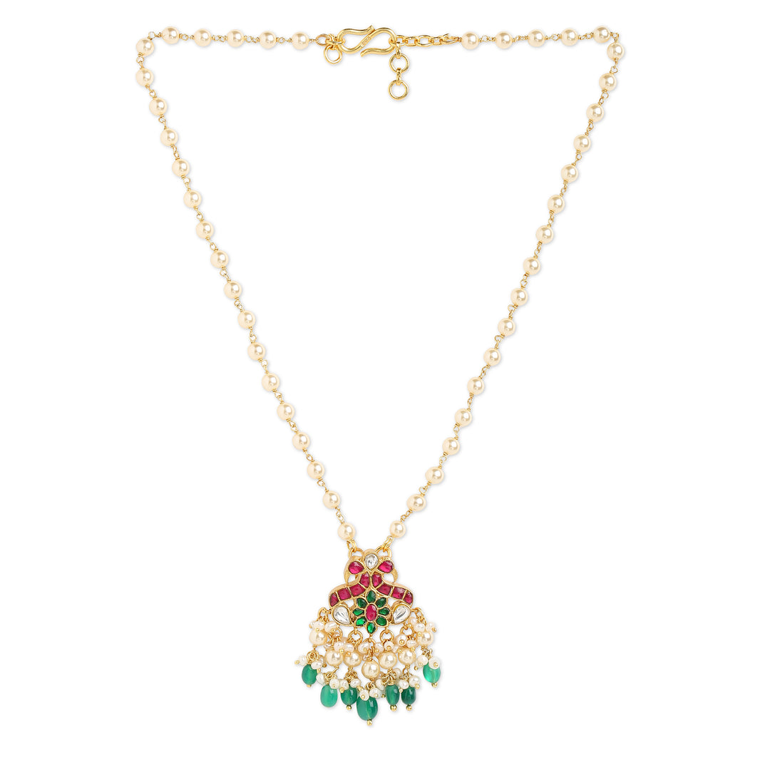 Saarang Jadau Emerald Necklace