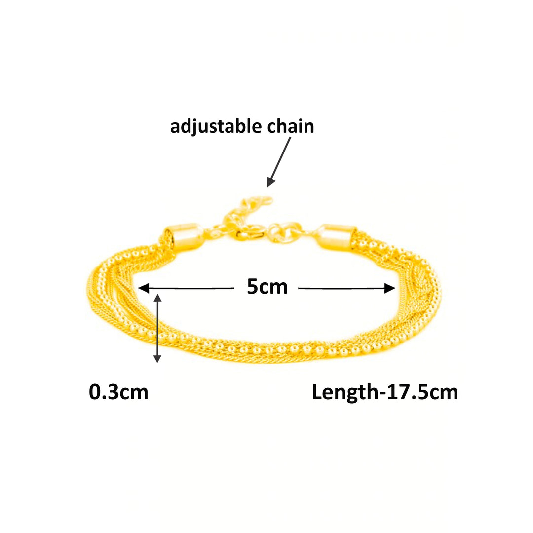 Gold Plated Multi Chain Bracelet