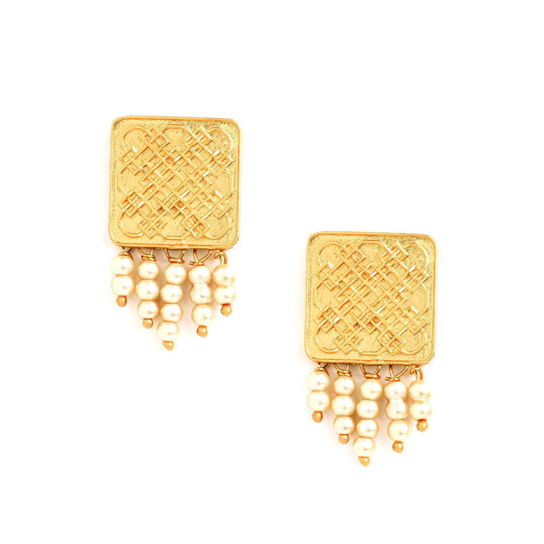 Suvarna Vargah Mukta Dangler Earrings