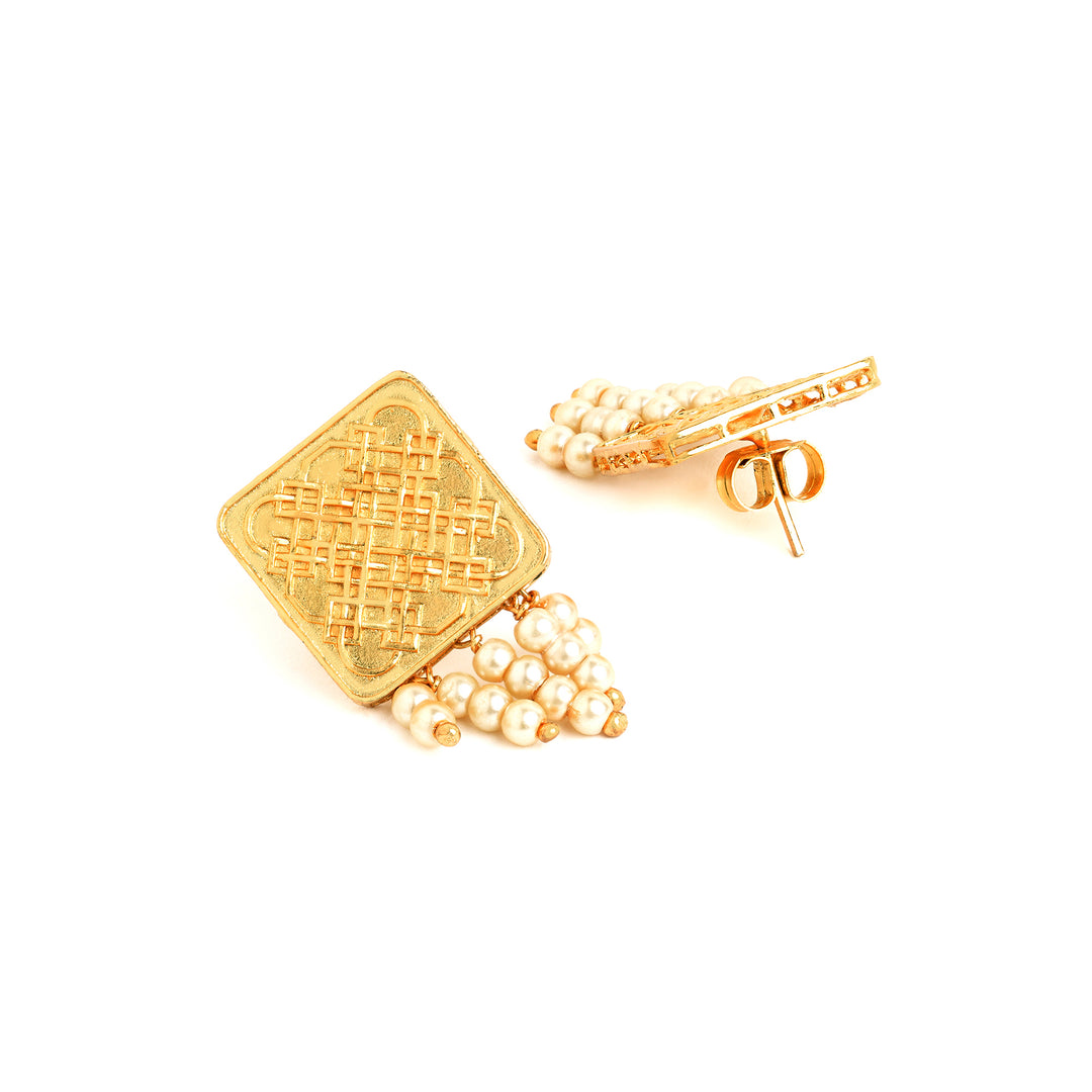 Suvarna Vargah Mukta Dangler Earrings