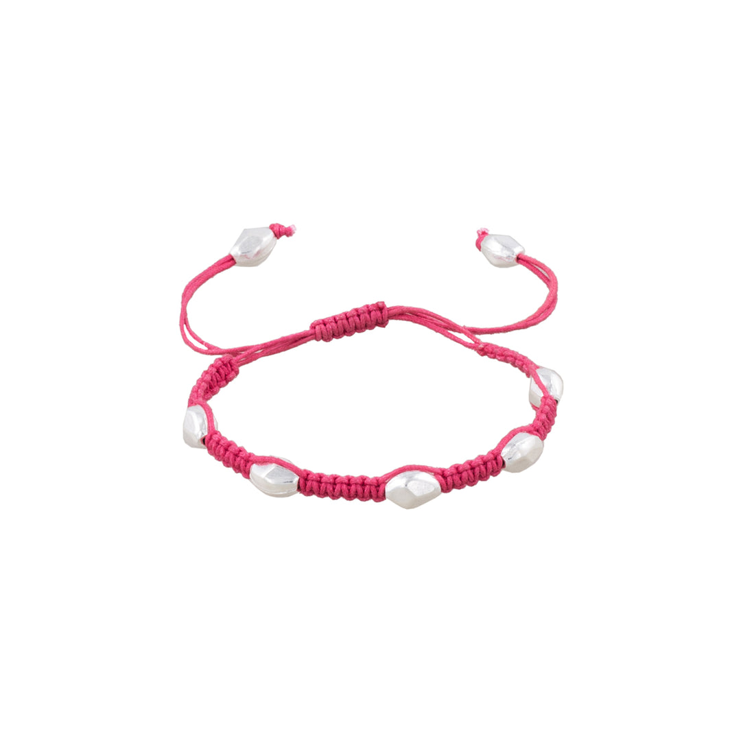 Pink Dholki Bead Bracelet
