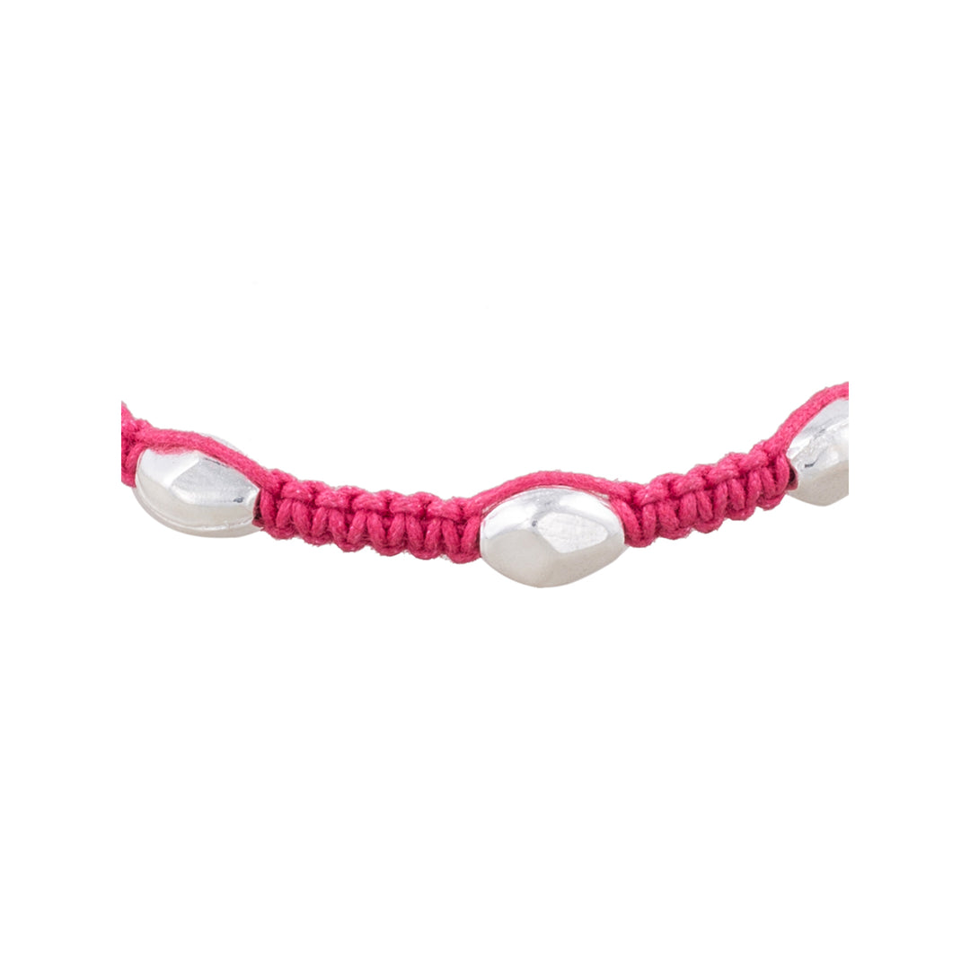 Pink Dholki Bead Bracelet