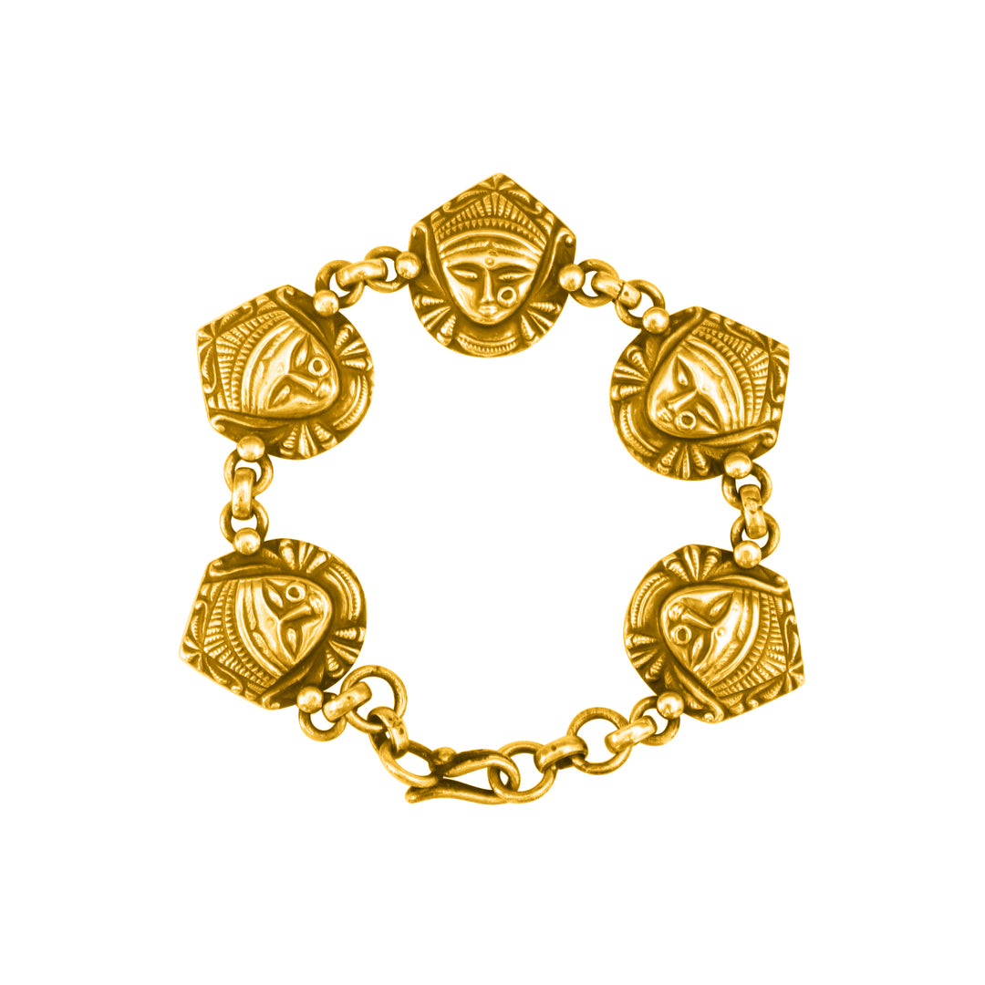 Gold Plated Durga Bracelet