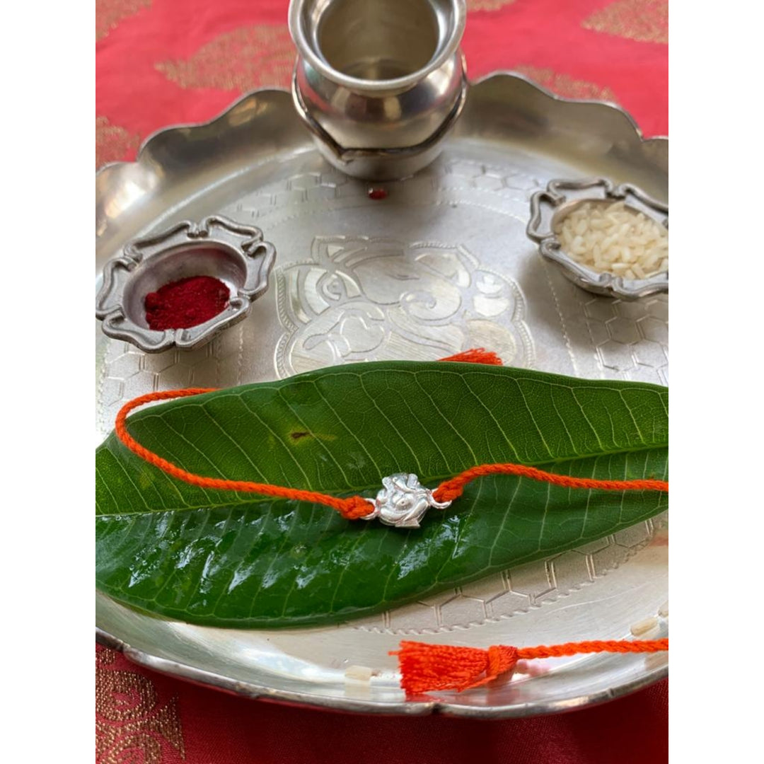 Silver Ganapati Rakhi