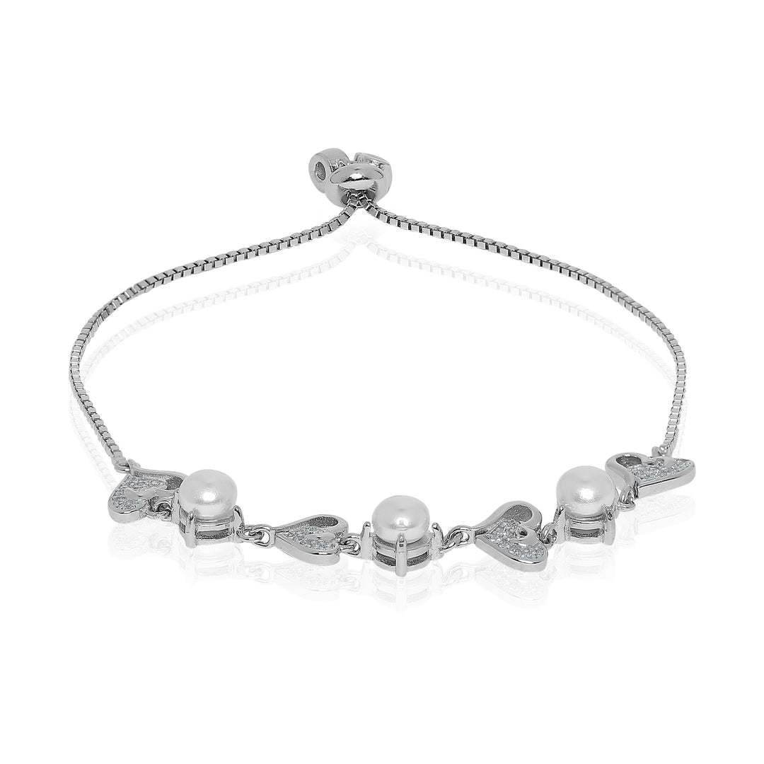 Valentines Pearl Bracelet