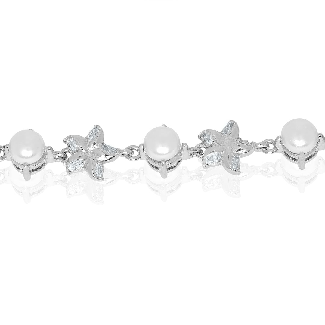 Starfish Pearl Silver Bracelet