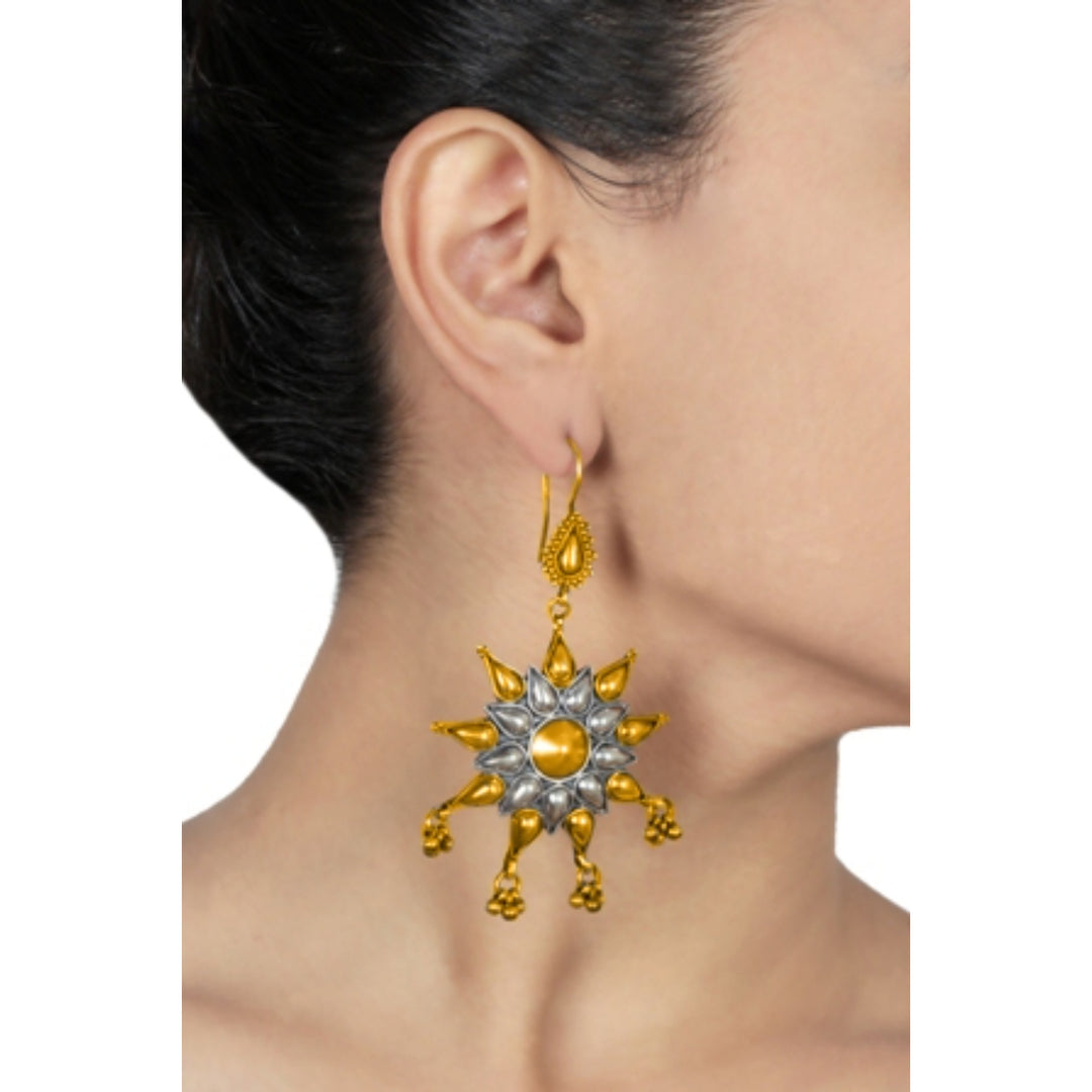 Starburst Gold Plated Earrings