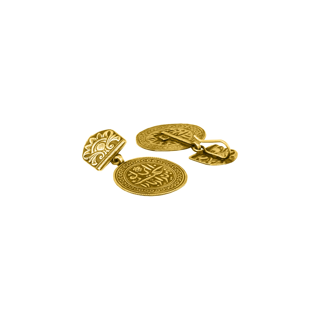 Gold Plated Sikka Mohur Coin Dangler