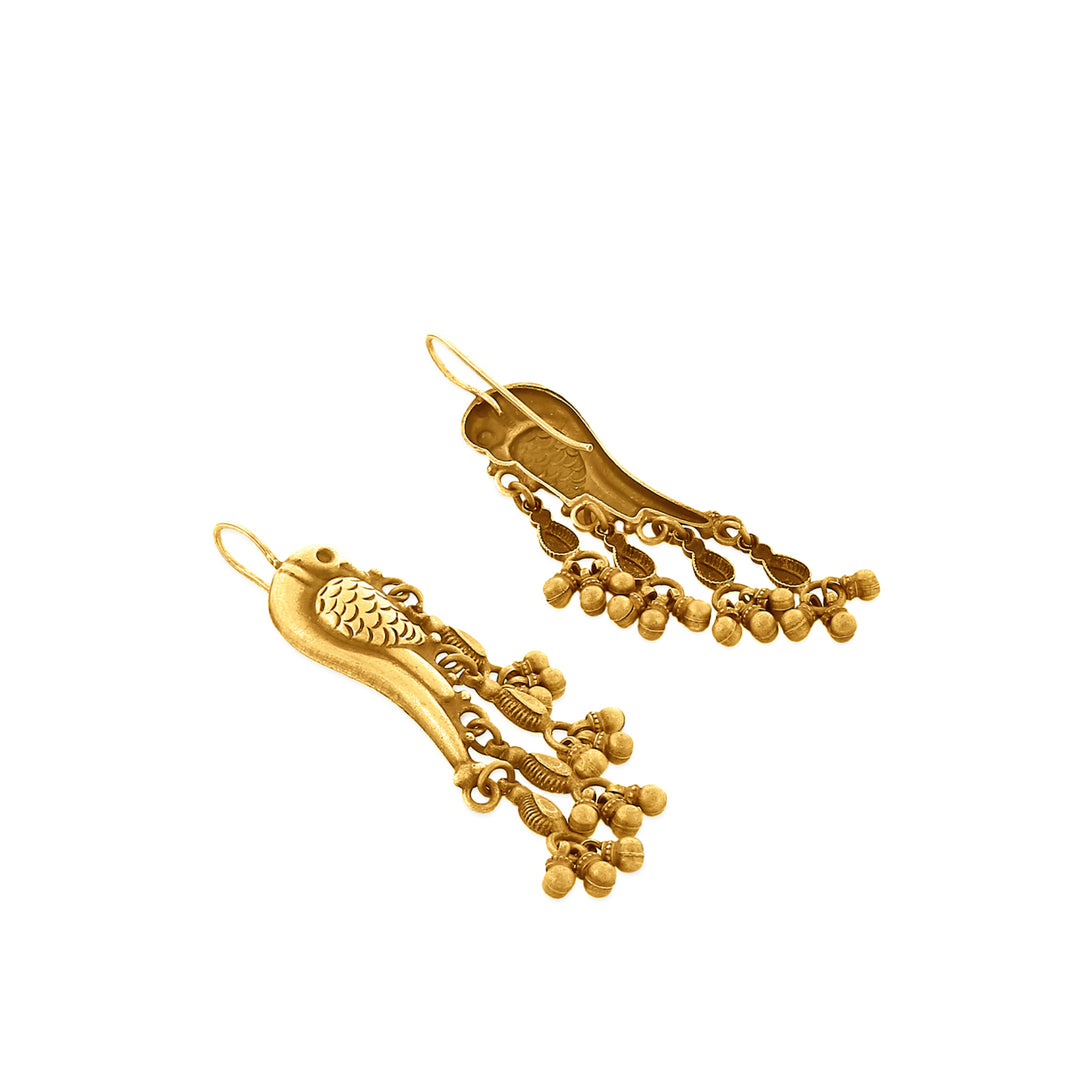Gold Plated Parrot Danglers