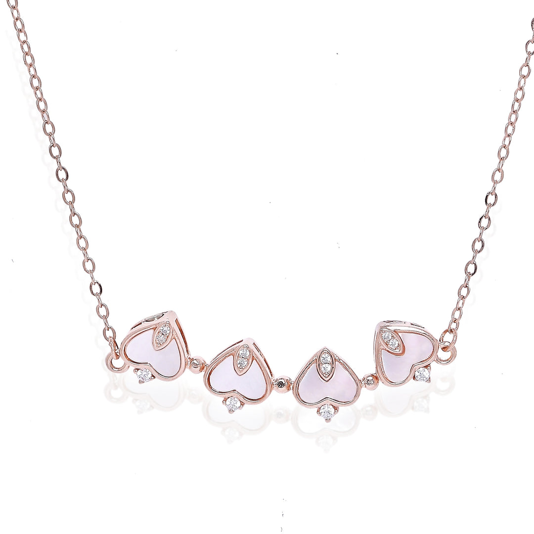 Convertible Heart Rose Gold Necklace