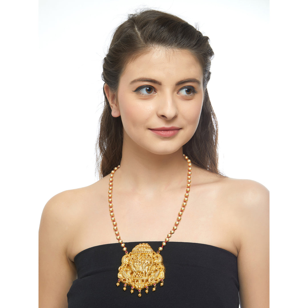 Shiva Parvati Temple Mandala Necklace
