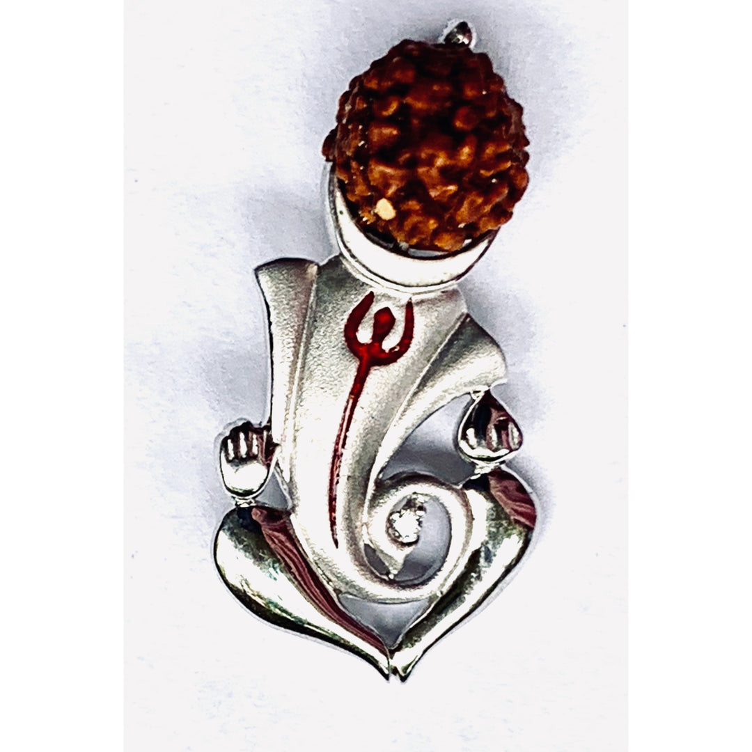 Ganesha Rudraksha Diamond Pendant