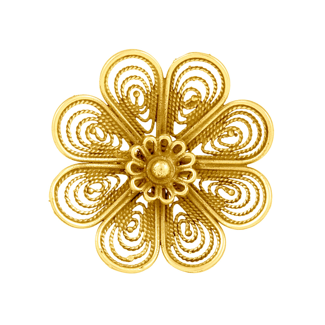 Gold Plated Floral Quilling Ring