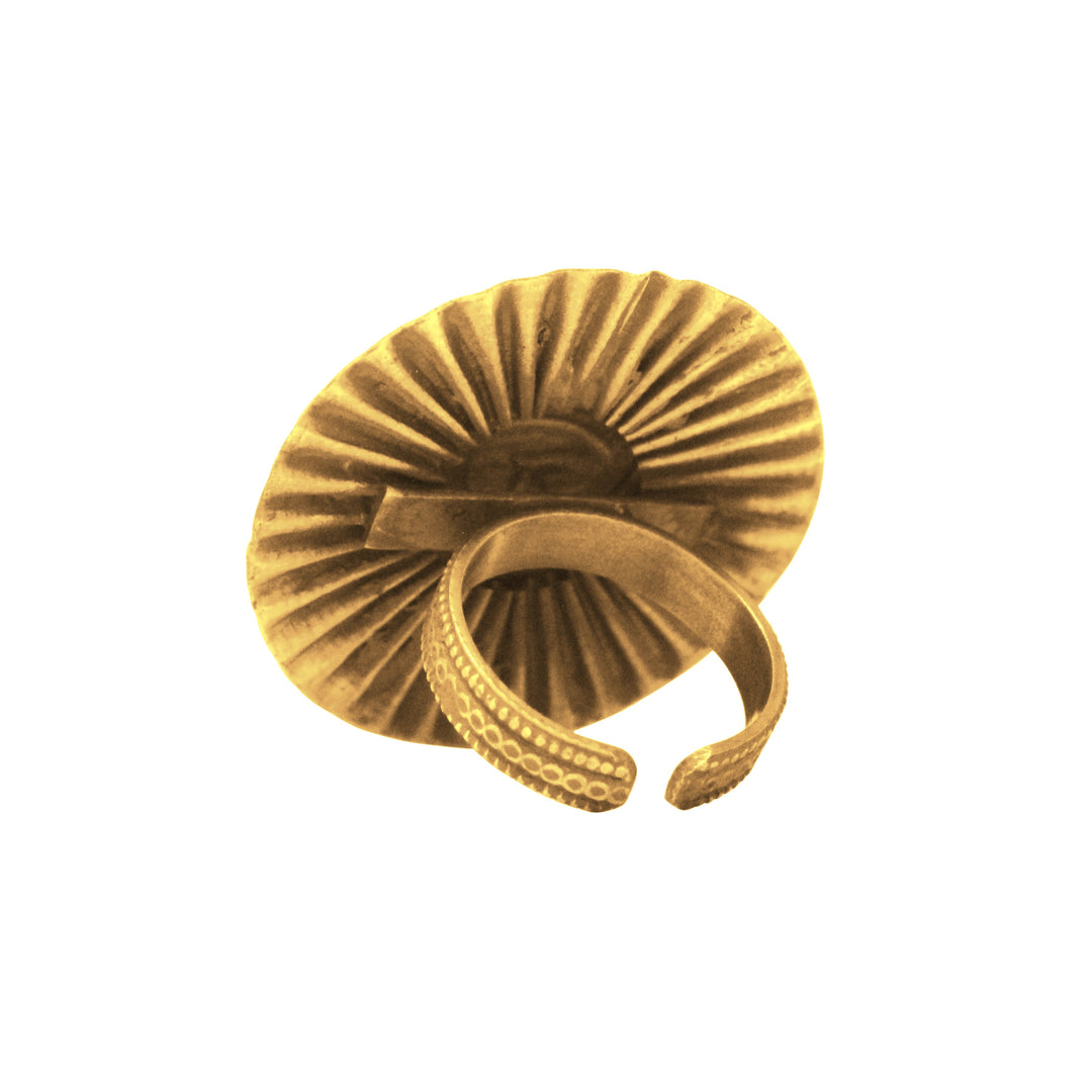 Durga Statement Gold Plated Ring