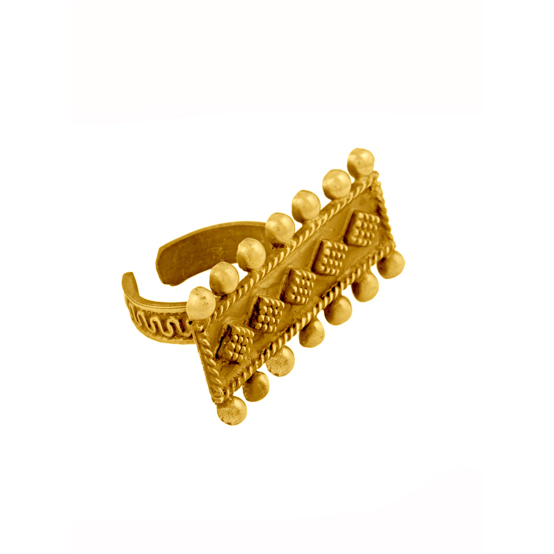 Gold Plated Horizontal Rawa Ring