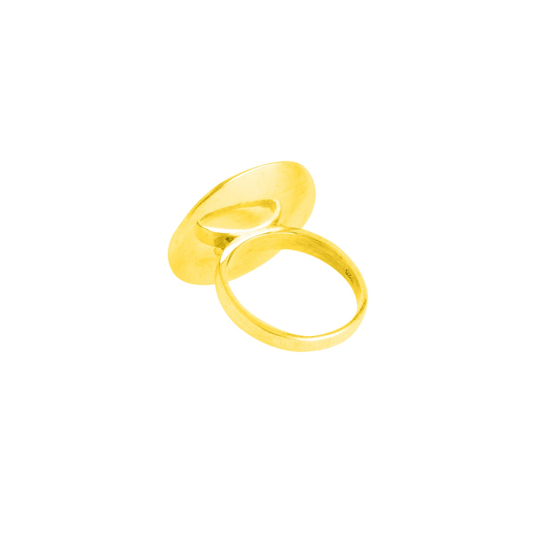 Gold Plated Flying Saucer Adjustable Ring