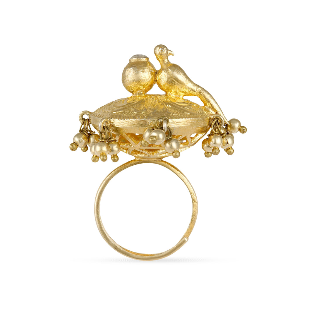 Parrot Statement Gold Plated Ring