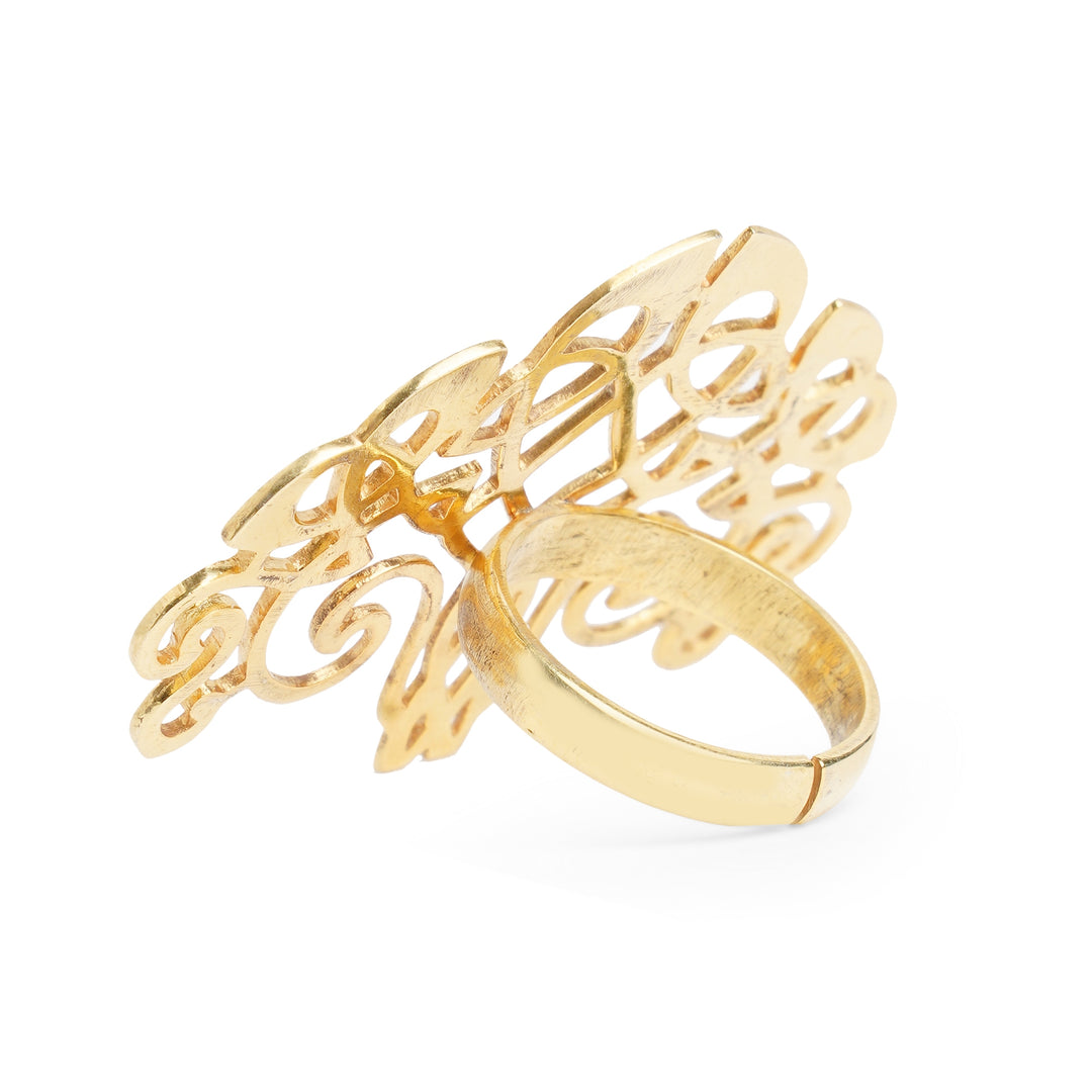 Celtic Gold Plated Cocktail Ring