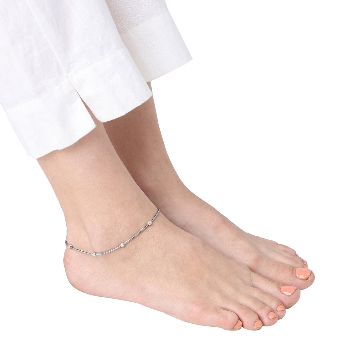 Dainty Bead Anklet Payal