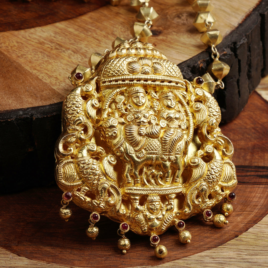 Shiva Parvati Temple Necklace