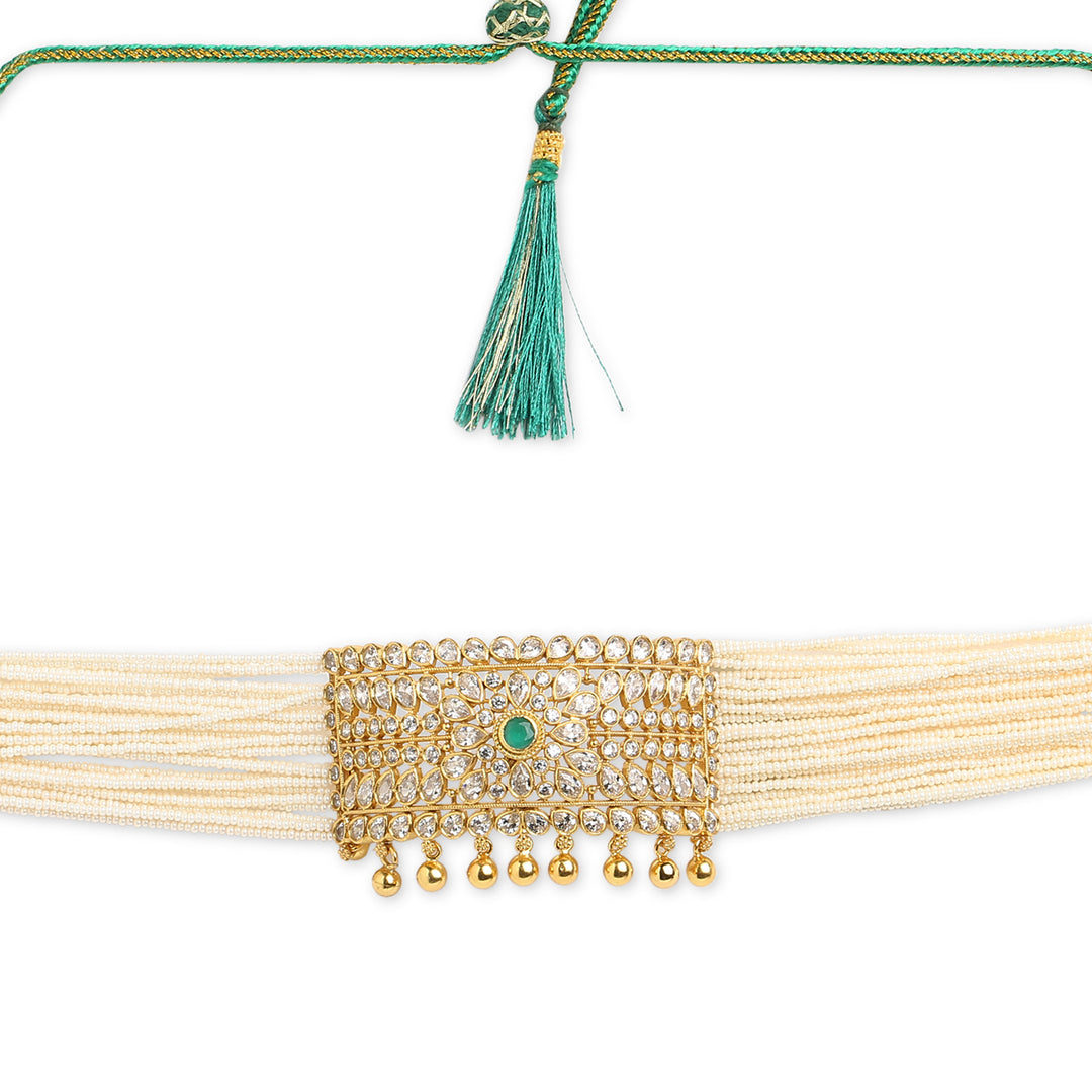 Prasun Jadau Emerald Necklace